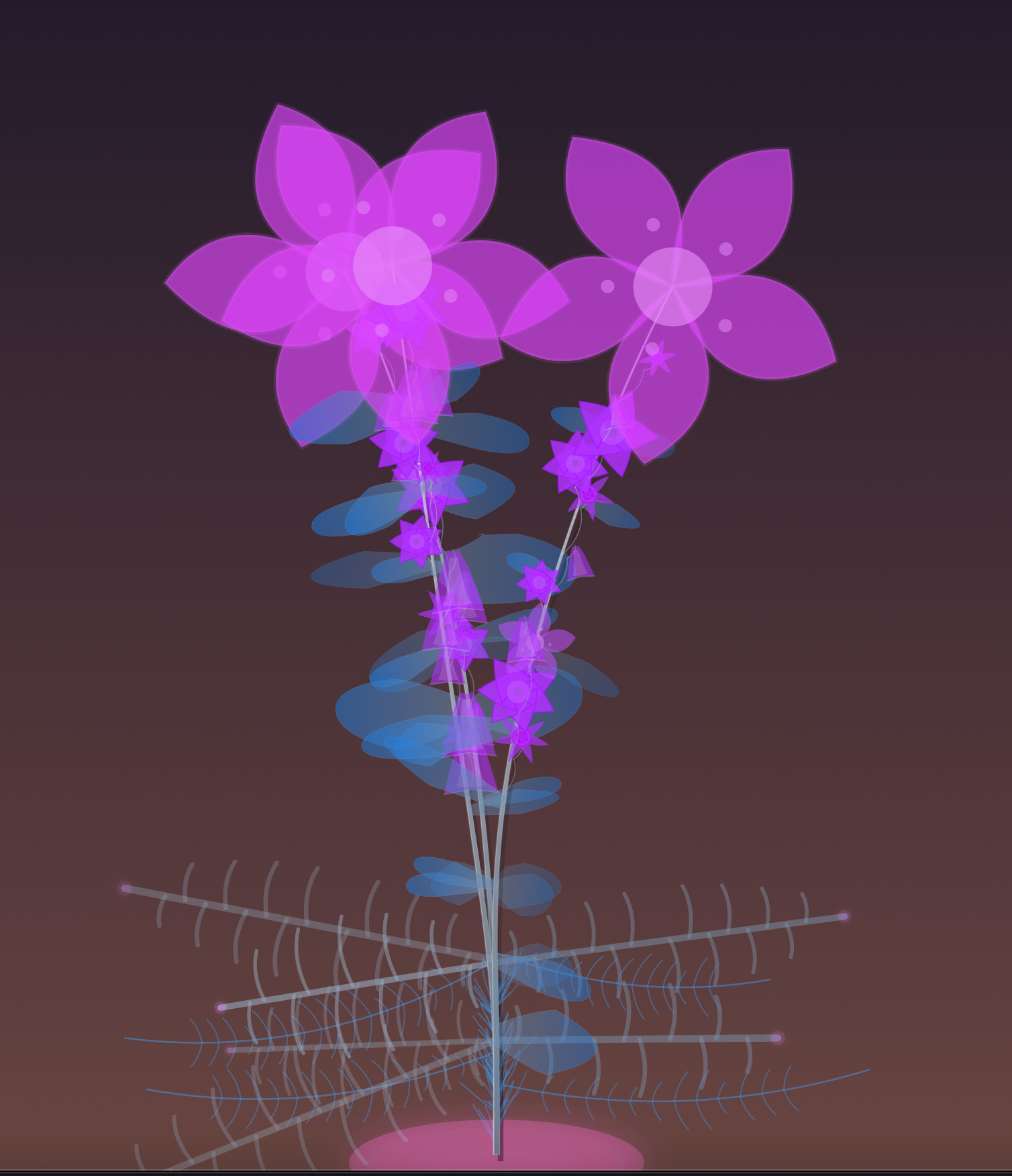 Digitale Pflanze — Licht / Struktur